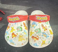 Crocs Classic Pokémon Unisex Kids Clog White/Red Strap Slip-On US 11