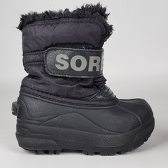 Sorel Kid’s Snow Commander Insulated Warm Boots Black Toddler Size 8