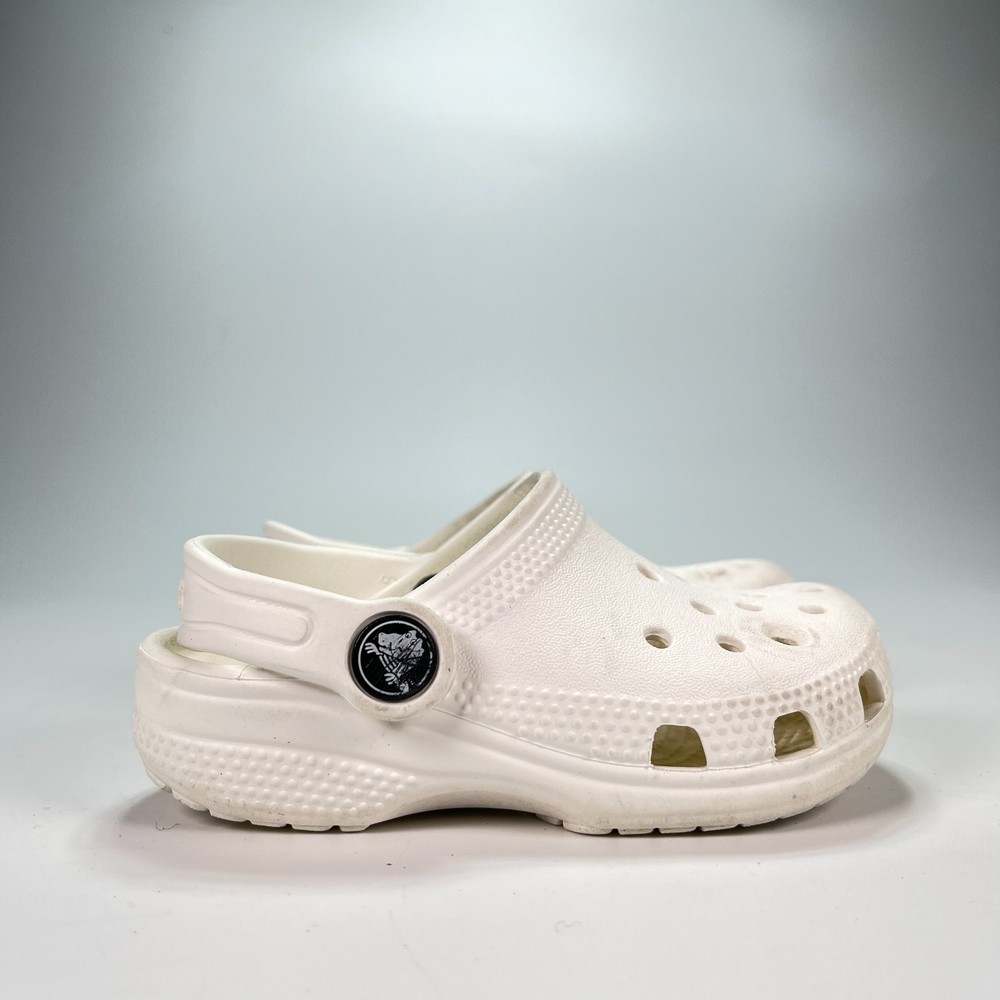Crocs Classic Clog White Slip On Iconic Comfort Shoes Casual 206990 Youth Size 8