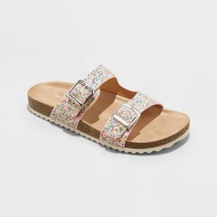 Kids‘ Drew Solid Footbed Sandals – Cat & Jack™ Comfort Slip-On Summer Shoes