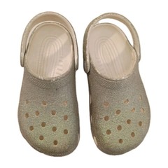 Crocs Classic Glitter Clogs Junior J2 Kids Slip On Shoes