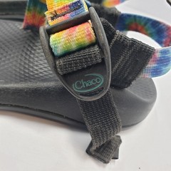 Chaco Z/1 Ecotread Sandals Kid Sz 4 Rainbow Tie Dye Multicolor Adjustable Sport