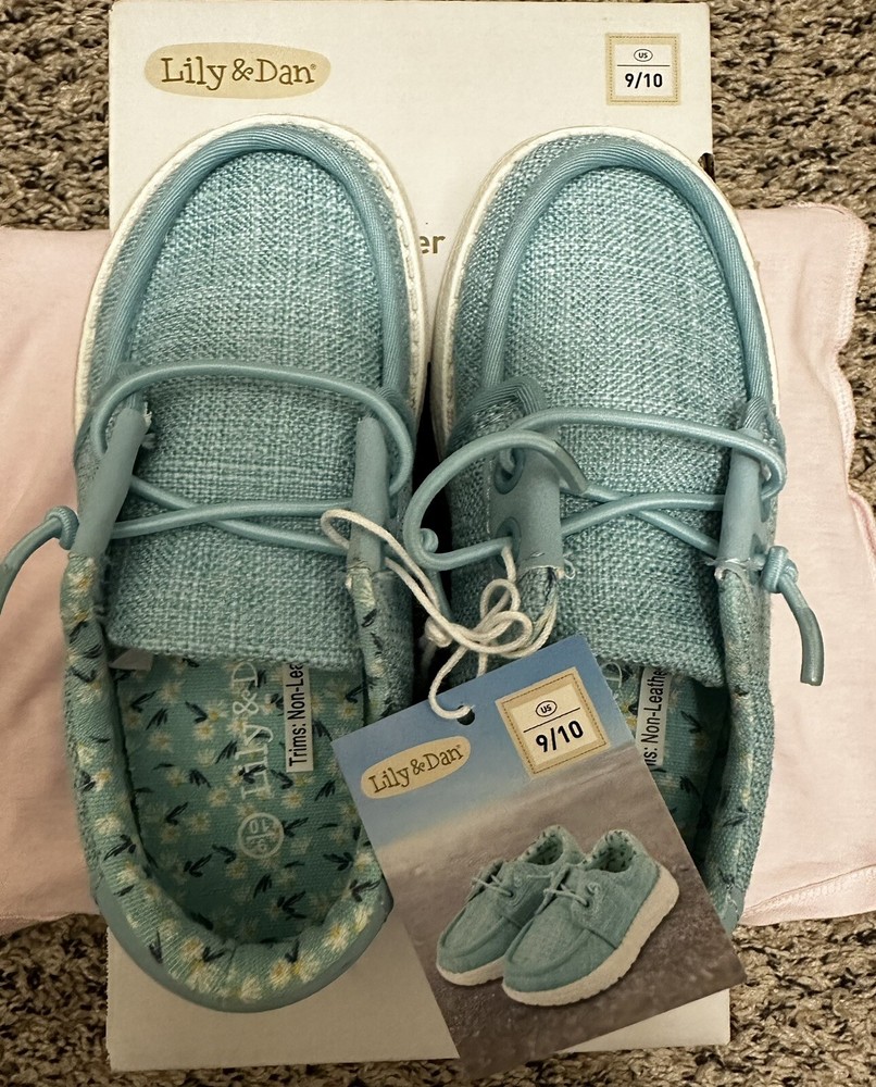Lily&Dan- Toddler Lightweight Loafers Size 9/10 Teal