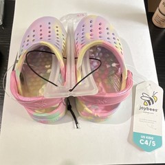 Joybees Kids Active Clog Marbled Ombre Pink Lightweight Slip-On US c4/5