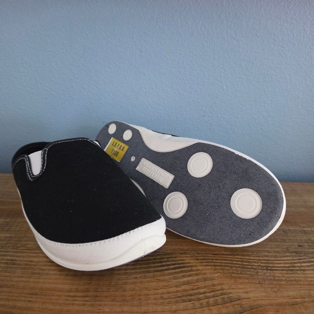 Deer Stags Youth Slipperooz Lil Spike Black Canvas Slip On Slipper Shoes Size 6M