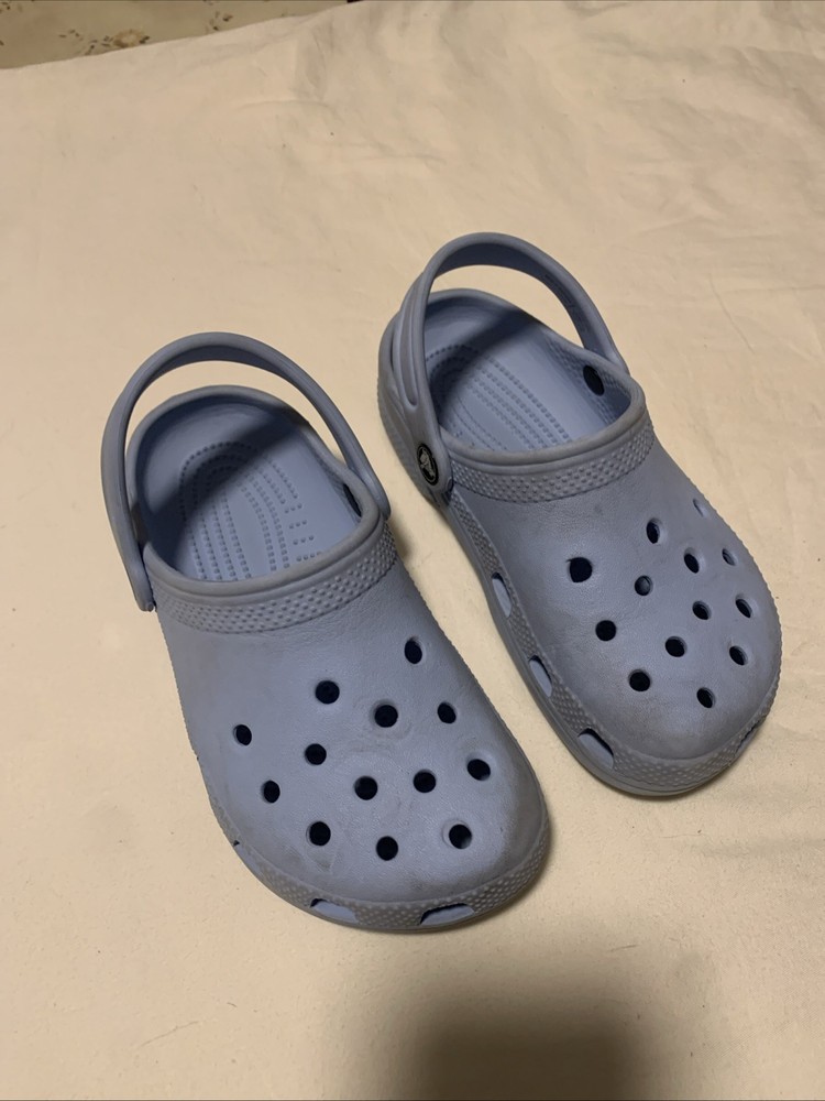 Crocs Classic Clog Light Blue Youth Junior Size 1 Boy Girl Kid Water Sandal Shoe