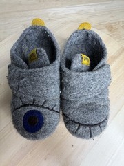Camper Kids Wool Slippers Gray Size 26 Mules Slip On Shoes
