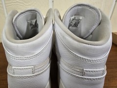 NikeAir Jordan 1 Triple White Mid Rise Youth US Sz 7Y Athletic Shoes