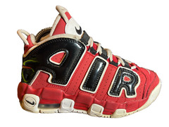 Nike™ Air More Uptempo Varsity Red/White Black Shoes ~ DB2874-600 ~ YOUTH Sz 3Y