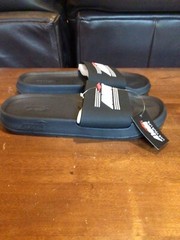 AVIA Slides Sandles New Black And Gray Unisex Kids Size 4 NWOB