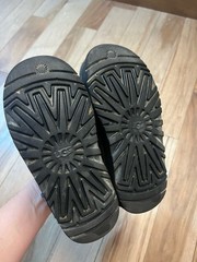 UGG Classic Mini Platform Kids 13 Black Suede Boots 1143700K-BLK Lined DWA594