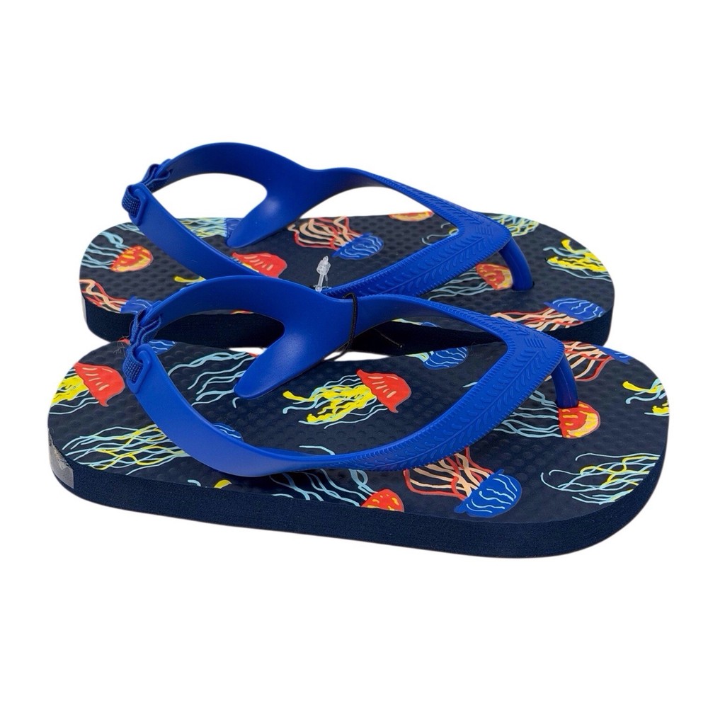 Wonder Nation jellyfish design Summer Ankle Strap flip flops Child Size 9/10 New