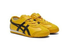 Onitsuka Tiger MEXICO 66 Unisex Kid’s Yellow Black Shoes Sneakers Japan New