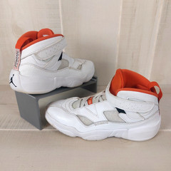 Air Jordan Jumpman Two Trey Youth Size 2.5 White Orange DQ8432-108