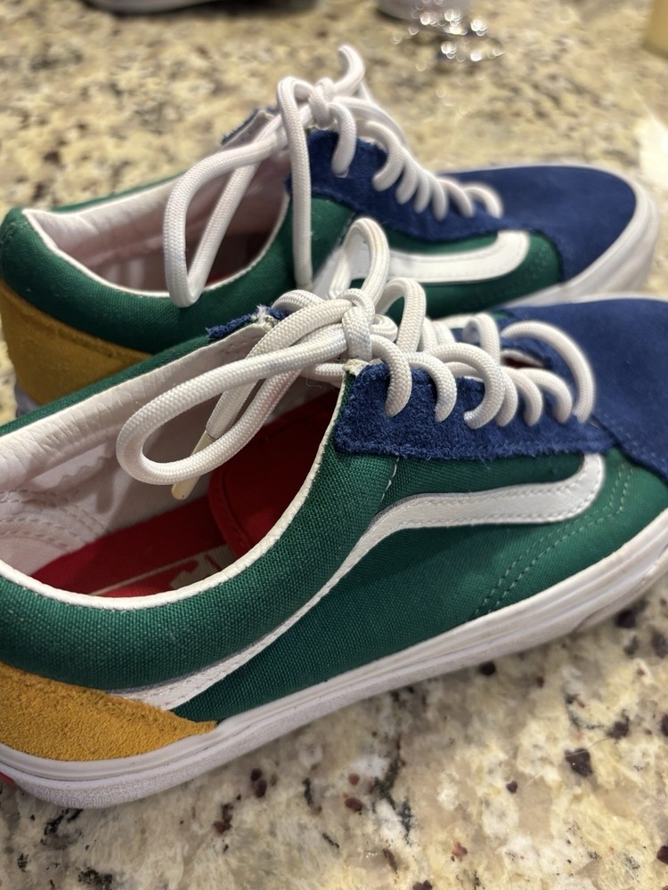 VANS Old Skool Unisex Size 4.5 Low Top Colorblock Suede Canvas Sneakers