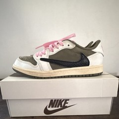Travis Scott Jordan 1 Retro Low OG SP Medium Olive PS Size 1Y