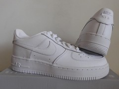 Nike Air Force 1 LE (GS) All White White-White Sz 6Y [DH2920-111]