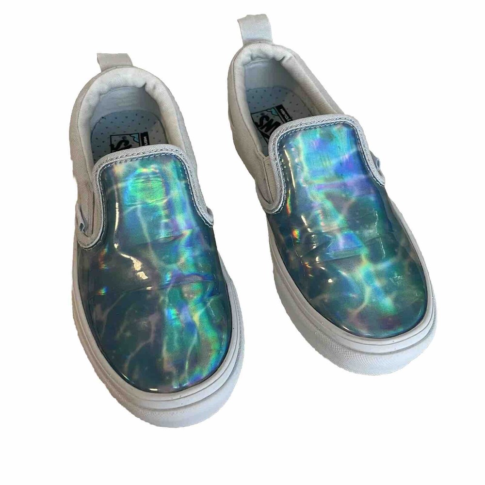 Vans Slip On Shoes Autism Awareness ComfyCush Blue Youth Kids Sz 2.5 Rare Style