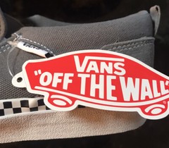 Vans Off The Wall Suede Asher DW Gray With Checkerboard Slip On Shoes Sz 4Y NEW