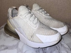 Nike Air Max 270 White Sneakers Size 7Y