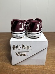 VAN x HARRY POTTER Authentic Elastic Maroon & White Toddler Slip On Sz 9.5