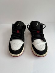 Nike Air Jordan 1 Low GS Black Toe White Gym Red 553560-116 Size 6.5Y Women 8
