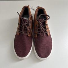 OLD NAVY DESERT ANKLE BOOT TWO TONE SHOES SIZE 12 MID TOP BROWN & BURGUNDY