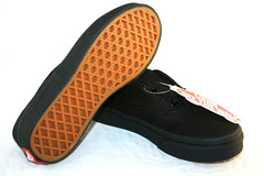 VANS CLASSIC AUTHENTIC CANVAS BLACK/BLACK ATHLETIC SHOE LITTLE KIDS SNEAKER