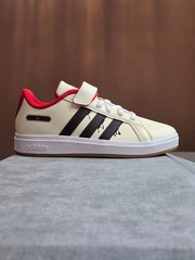 adidas Grand Court Home Alone EL White/ Blk/Red Unisex 2.5Y