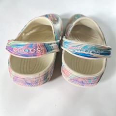 Crocs Cassic Slip on Clog Kids Rainbow Swirl Youth Size J2