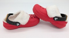 Crocs Little Santa Classic Lined Clog Child Size C8 Red Christmas Santa Belt