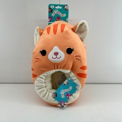 Squishmallows Gigi Orange Tabby Cat Plush Slippers Kids Size 6-7 New With Tags