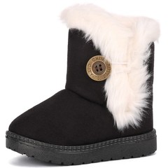 Toddler Girls Boots Warm Winter Snow Boots for Kid Boys Flat Button Size 5 To…