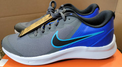 7Y Nike Star Runner 3 (GS) Iron Grey/Black-Blue Lightning DA2776-012 NEW in Box