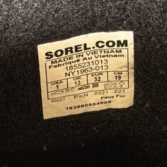 Sorel Yoot PAC Black Waterproof Boots NY1963-013 Size 1