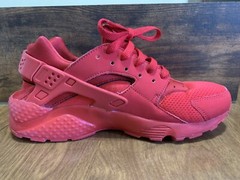 Nike Air Huarache Run Triple Red Running Shoes Sneakers 654275-600 Youth 7Y