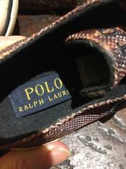 Polo Ralph Lauren Kids *8 Carson EZ Ocelot Sneaker Shoes Unisex *Excellent *CPix