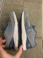 New Balance 680v5 Tech Ride Running Shoes Size 3.5 Kids Gray Blue Sneakers