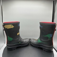 Joules Welly Dinosaur Mid-Height Rubber Rain Boot Boy’s 10 Navy Blue
