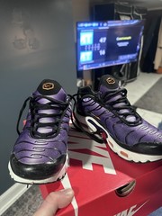 Nike Air Max Plus TN Purple Black Mesh Sneakers CD0609-024 Kids US 4.5Y