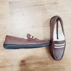 Marc Joseph New York Kids Brown Leather Loafer Slip On Shoes Size 1.5