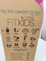 FitKids Active Play Pool Sand Breathable Pink Med Comfort Fold & Go Footwear