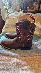 Ariat Quikdraw VentTek Cowboy Brown/ American Flag Size 3 1/2 NWT