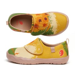 Kid Size UIN Slip On Shoes Canvas Comfortable Loafers „Van Gogh Sunflowers V5“