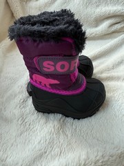 NWD $75 Sorel Snow Commander Boot Purple Dahlia Groovy Pink Toddler US4/UK3/EU21