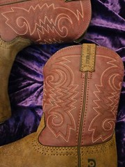 Durango Kids 8″ Western Briar Brown Brick Red Cowboy Boots Size 2M DBT0222TS