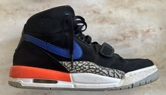 Nike Jordan 2013 Black Blue Orange Unisex Sneakers Youth Size 6.5Y Great Looking