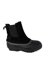 Sorel Ankle Suede Leather Waterproof Rubber Slip On Duck Boots Youth Size 1Y