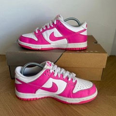 Nike Dunk Low Fuchsia/White Kids Sneakers FB9109-102- SZ 4.5 Y