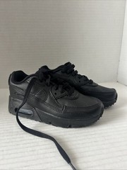 Size 12.5C – Nike Air Max 90 LTR Kids Cross Training Sneakers – Black/Black